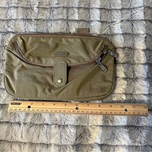 Baggallini Green Belt Bag with Durable Fabric and Zipper Closure
